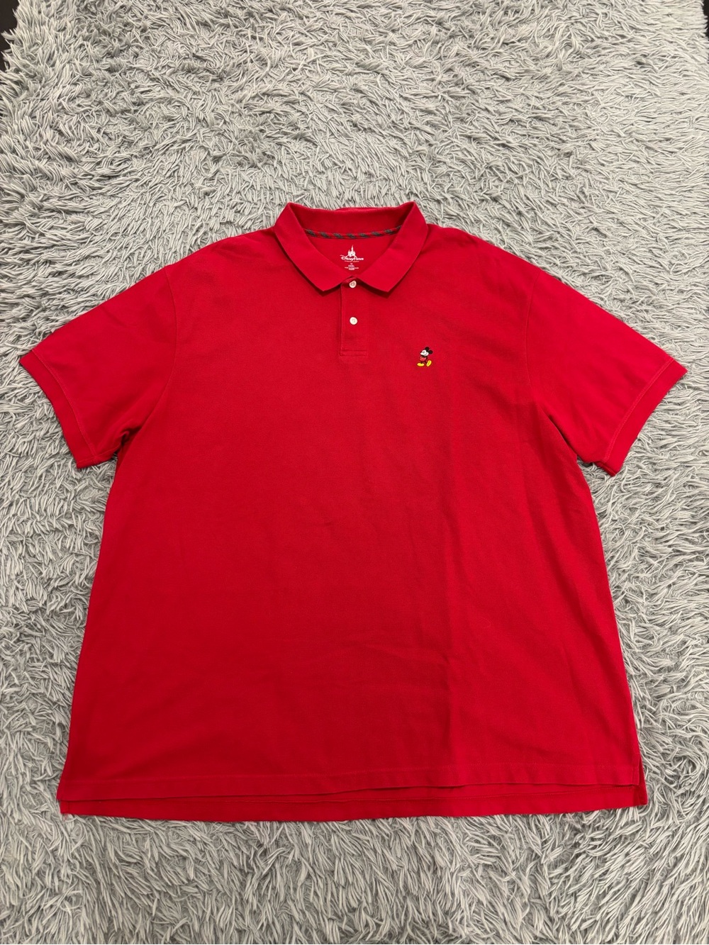 Disney Parks Men’s Red Polo Shirt 3XL Mickey Mouse Golf Preppy Performance